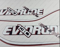 Evinrude 130HP E-tec 2009-2013 Blue Cowl Outboard Decal Kit